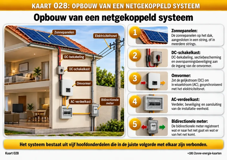 Kaart 028: opbouw van een netgekoppeld systeem