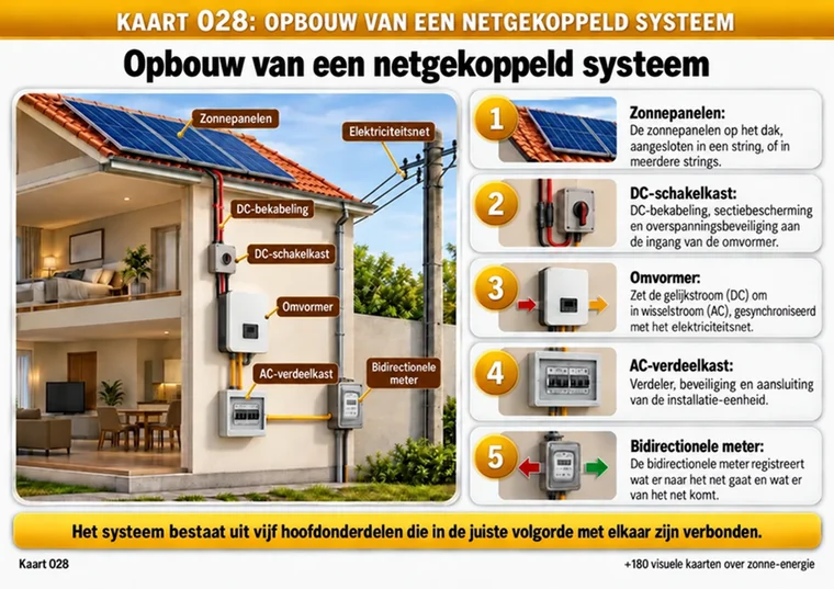 Kaart 028: opbouw van een netgekoppeld systeem