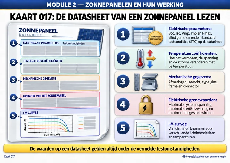 Kaart 017: de datasheet van een paneel lezen