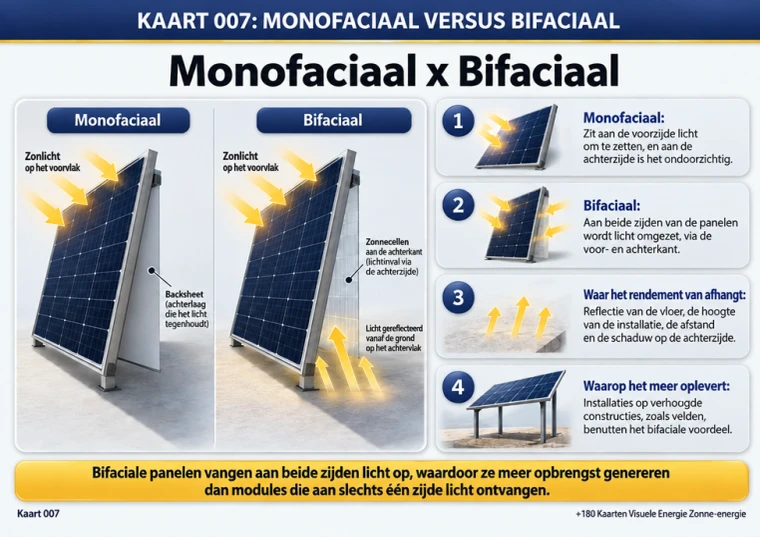 Kaart 007: monofaciaal versus bifaciaal