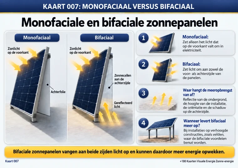 Kaart 007: monofaciaal versus bifaciaal