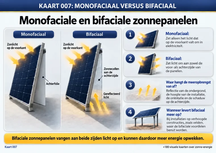 Kaart 007: monofaciaal versus bifaciaal