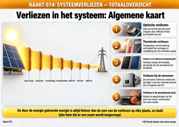 Kaart 014: systeemverliezen — totaaloverzicht