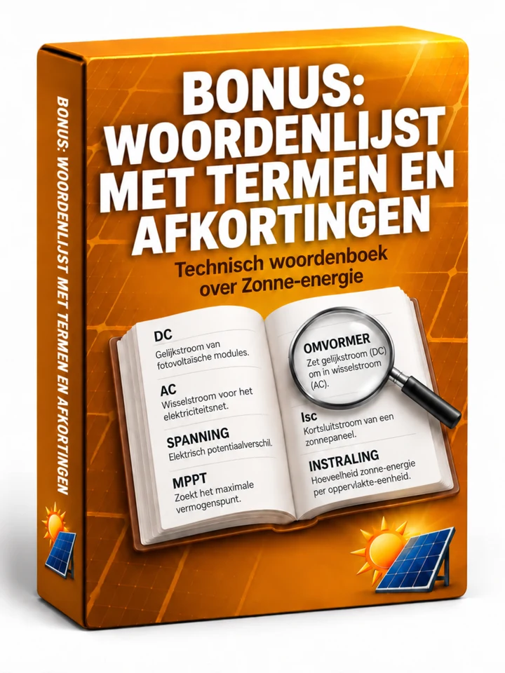 Bonus: woordenlijst met termen en afkortingen voor zonne-energie