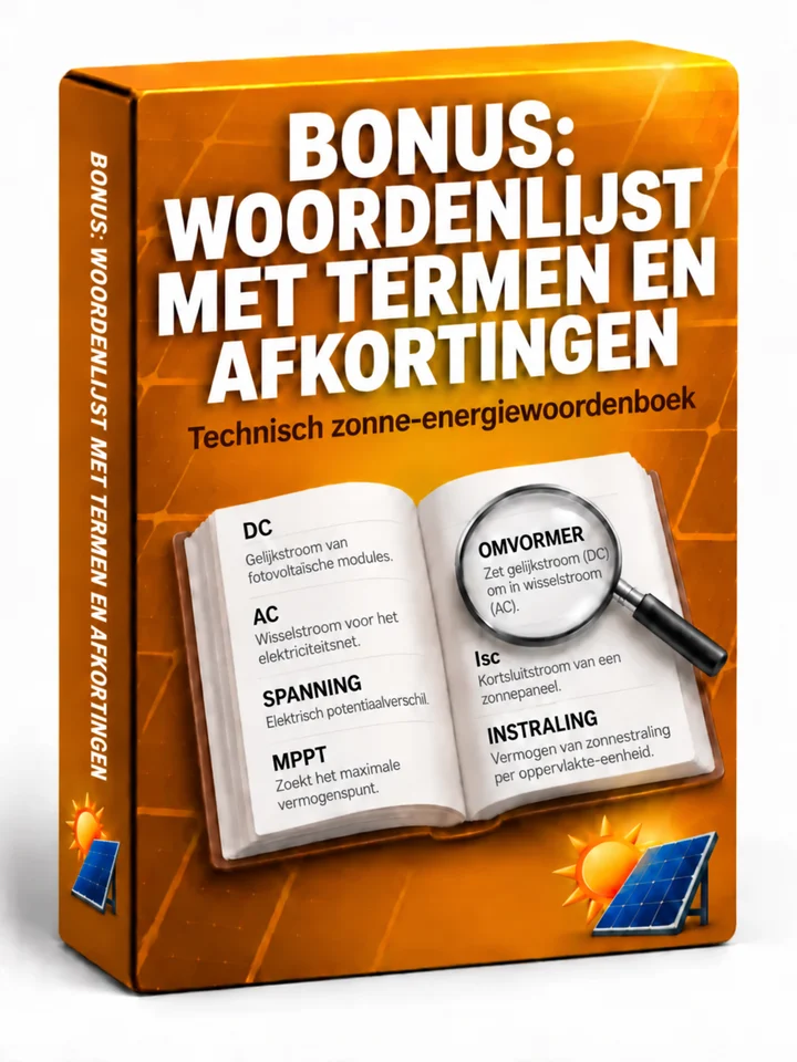 Bonus: woordenlijst met termen en afkortingen voor zonne-energie